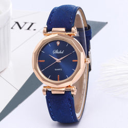 Ladies Analog Quartz Wrist Watch Fashion Women Leather Luxury Watch Female Solid Casual Dress Crystal Wristwatch damski zegarek