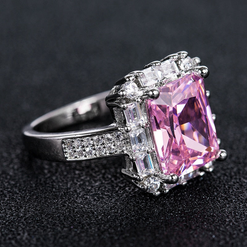JoiasHome Luxury Genuine Amethyst Gemstones Ring 925 Sterling Silver
