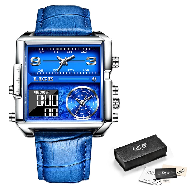Stainless Steel Quartz Sports Watch for Men