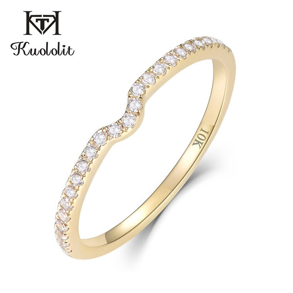 10K Yellow Gold Moissanite Ring for Women