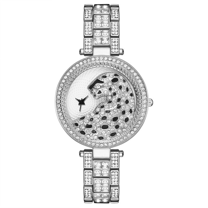 Lvpai Fashion Quartz Crystal Diamond Leopard Watch For Women