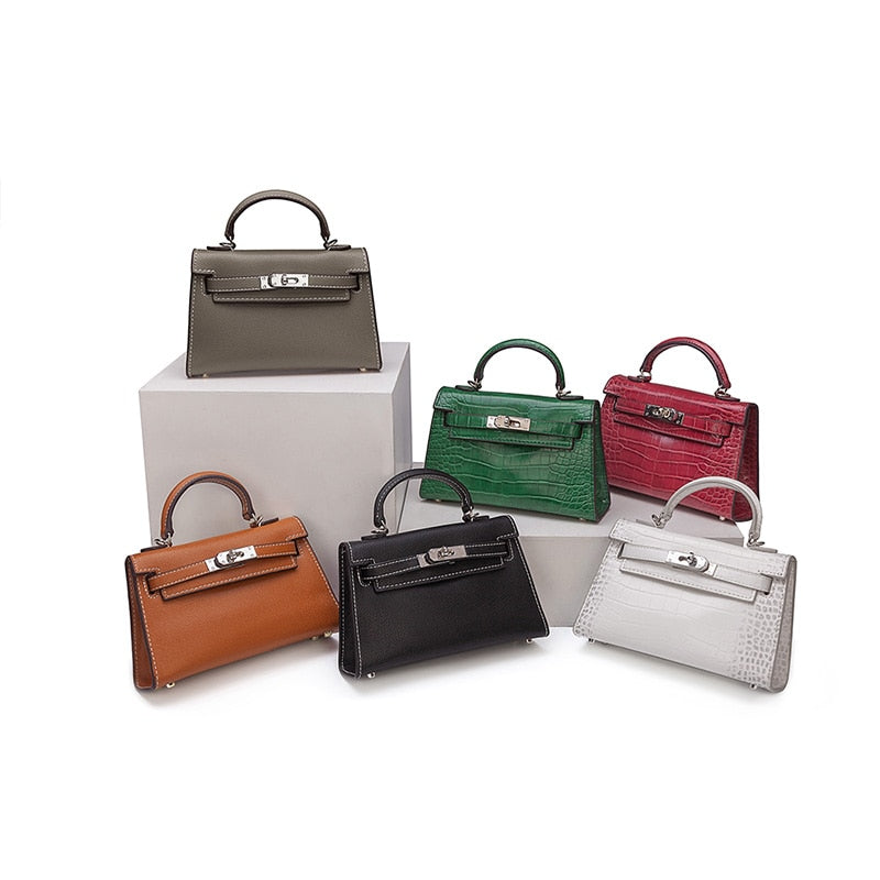 Crocodile Mini Handbag, Alligator Skin for Women