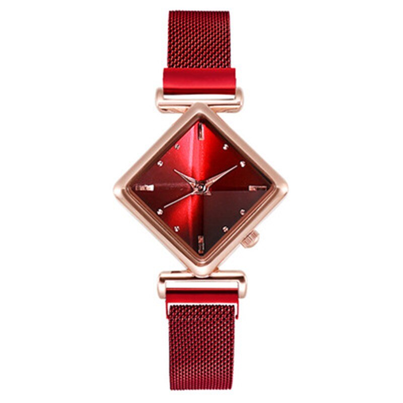 Women Square Watch Luxury Ladies Quartz Magnet Buckle Gradient Color Watches Watches for Women  Women Fashion Watch Wrist Watch