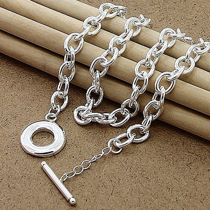 High Quality 925 Sterling Silver Chain Link Necklace