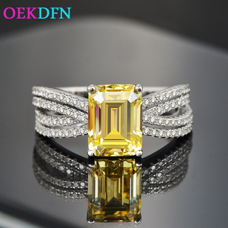 Sterling Silver Citrine Gemstone Ring for Women