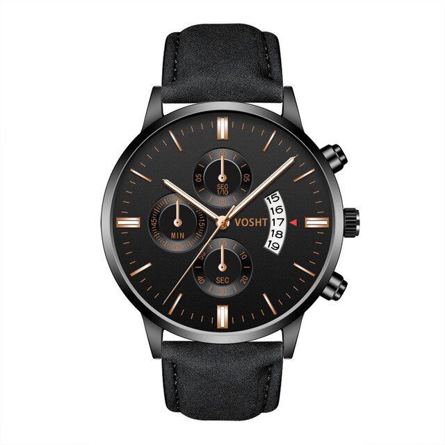 Men Watches Luxury Brand Mens Military Sport Leather Quartz Wrist Watch Men Casual Date Calendar Watch relogio masculino
