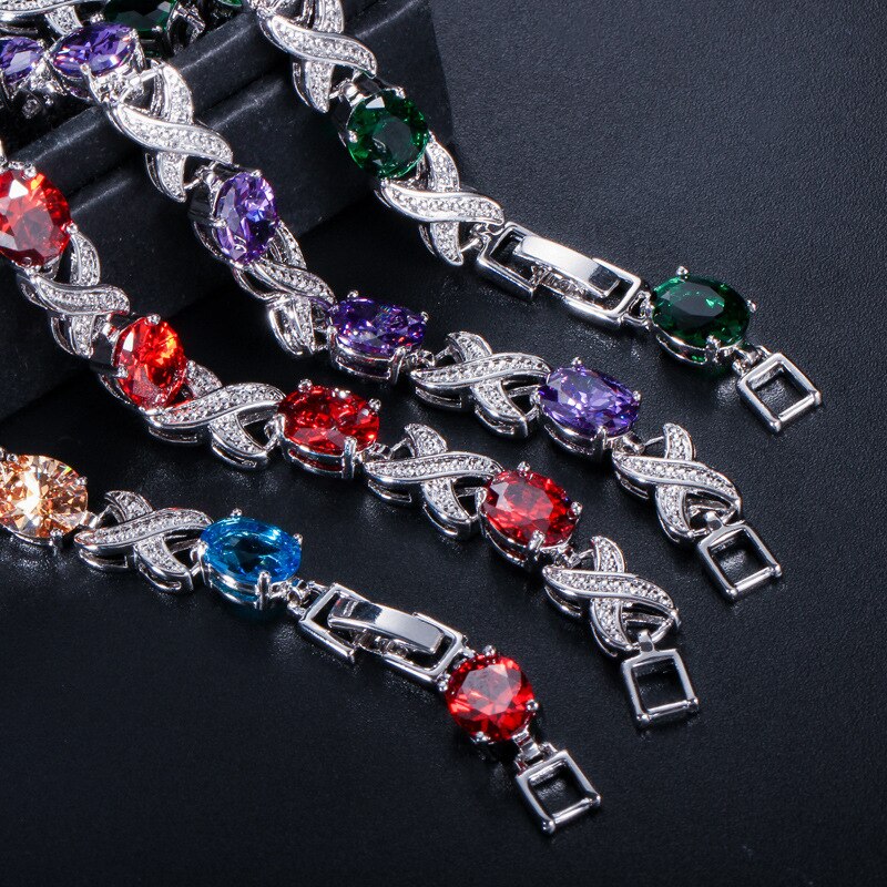 Sterling Silver 0.50ctw Gemstone Bracelet for Her