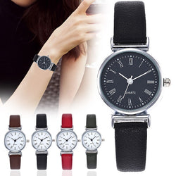 Women Classic Quartz Watch PU Leather Band Round Dial Sports Watch Gifts TT@88