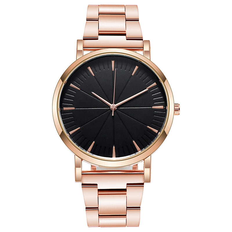 Stainless Steel Couple Watch Simple Business Style Punctuality Quartz Clock Low-key Temperament Hand Watch Holiday Gifts Relgio