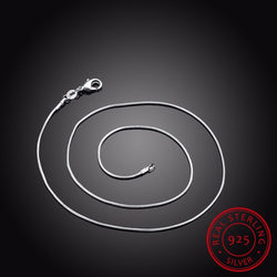 Sterling Silver Snake Chain Necklace, 16-24 Inch, for Women