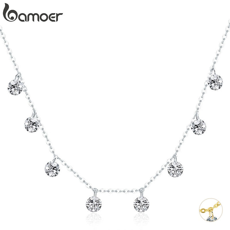 925 Sterling Silver Cubic Zirconia 0.56ctw Pendant Choker Necklace for Women