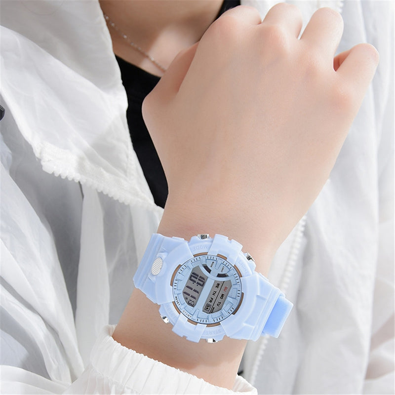 Digital Sports Watch LED Screen Large Face Electronic Simple Watch for Men Women Students H9