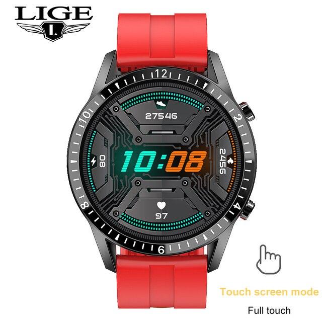 Stainless Steel Fitness Watch with Full Touch Screen and IP67 Waterproofing for Men