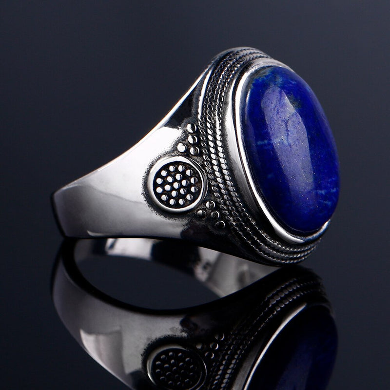 925 Sterling Silver Lapis Lazuli Ring for Women