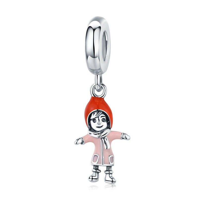 BAMOER Cute Christmas 925 Sterling Silver Charm Beads Fit Original Charms Bracelet