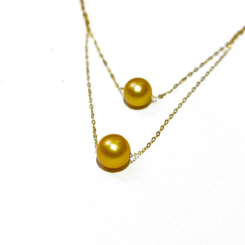 18K Gold South Sea Pearl Necklace for Women