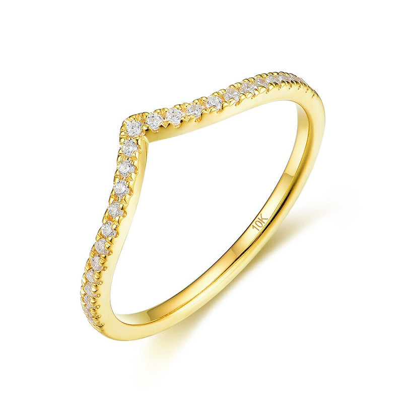 Kuololit 10K Solid Gold Natural Moissanite Gemstone Ring