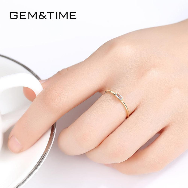 Gem&Time Luxury 14K 585 Yellow Gold Ring