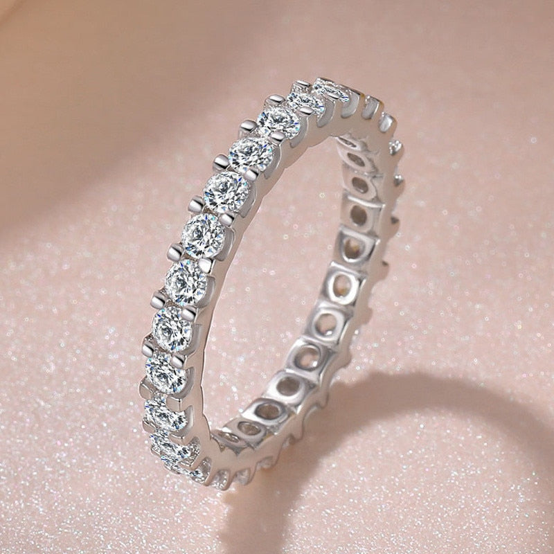 CC Solid 925 Silver Rings For Women Cubic Zirconia Ring White Gold Bridal Wedding Engagement Trendy Jewelry Bijoux Femme CC1565