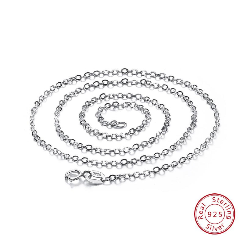 Sterling Silver Slim Thin Necklace, 45CM, for Women