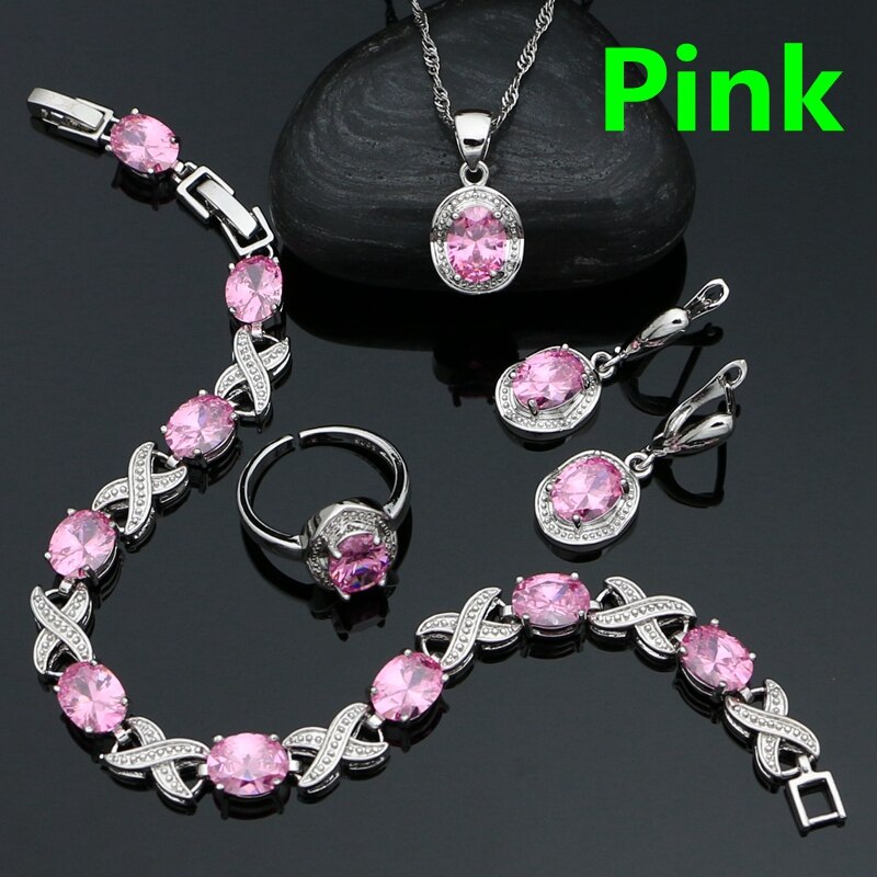 Sterling Silver Black Stone Jewelry Set for Women