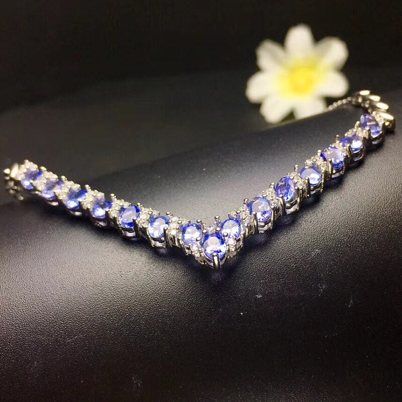 Sterling Silver Tanzanite Necklace