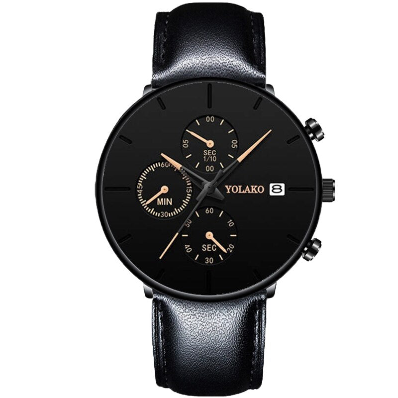 Stainless Steel Mesh Quartz Sports Business Watch for Men