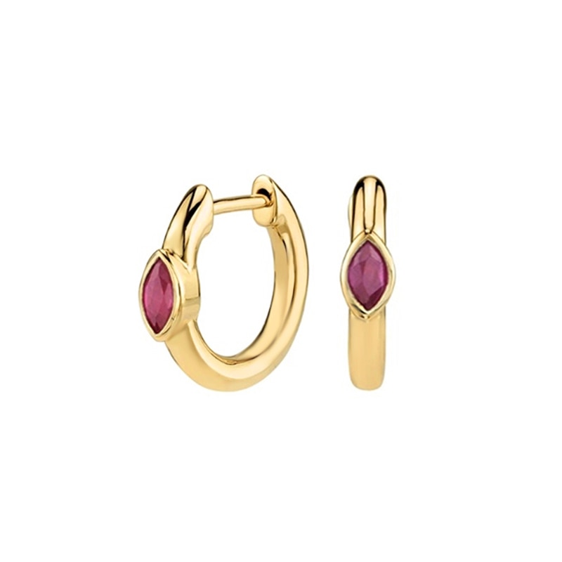 Trendy 925 Sterling Silver Water Drop Rainbow Crystal Hoop Earrings