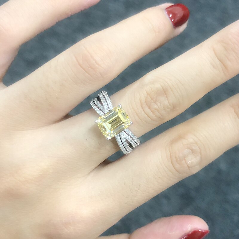 Sterling Silver Citrine Gemstone Ring for Women