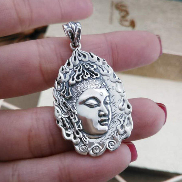 Sterling Silver Thai Buddha Pendant