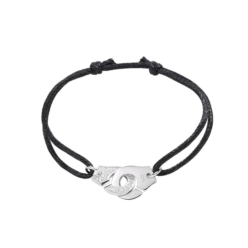 Moonmory Handcuff Bracelet available in 925 Sterling Silver Silver Black14K Golden or Rose Gold