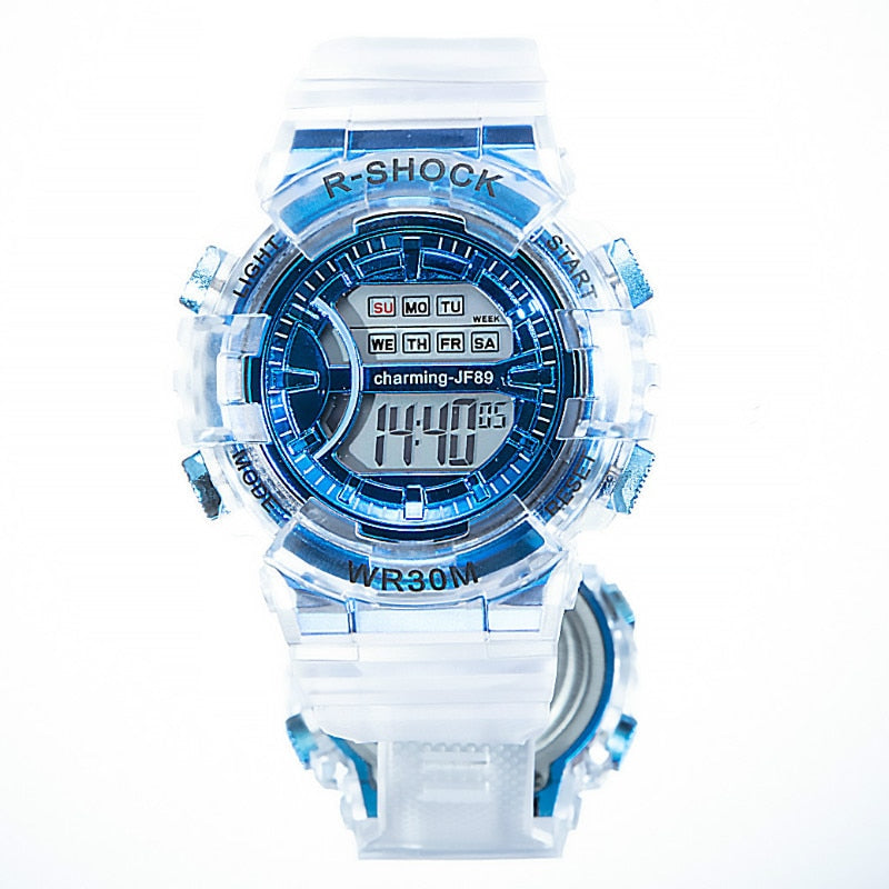 Led Womens Watches Digital Wristwatches Sports Electronic Watches Are Waterproof and Transparent