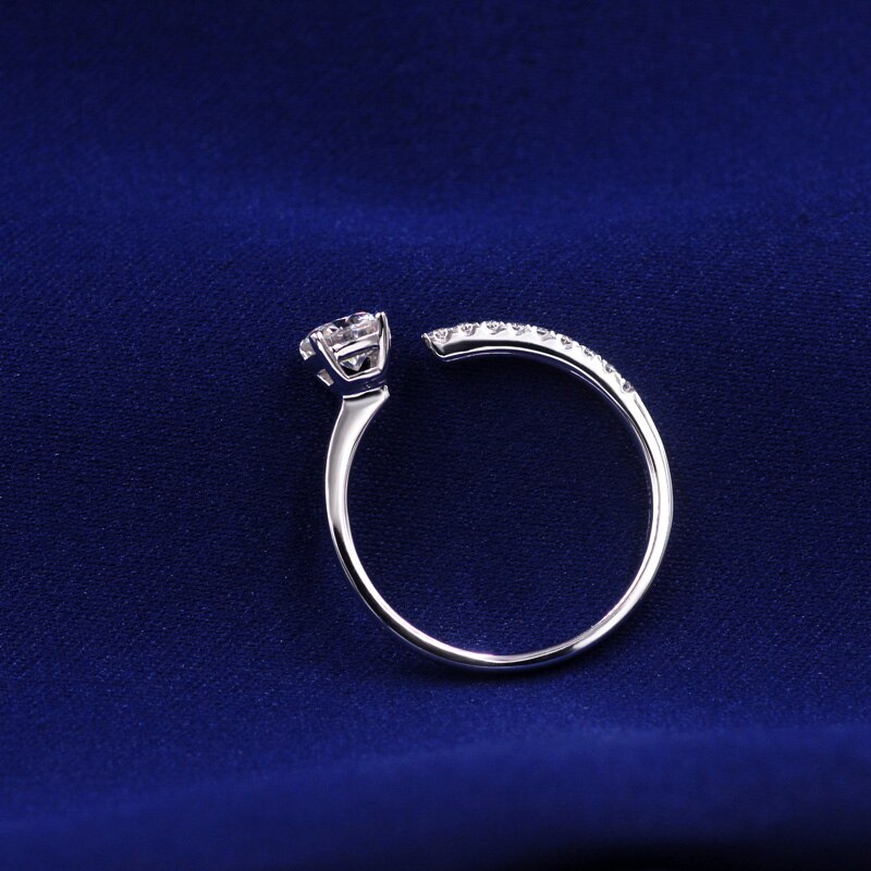 Tianyu Gems Gemstones 10k Gold Rings Moissanite Round Women Finger Rings 5mm DEF Handmade Fine Jewelry Accessories Wedding Gifts