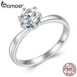 925 Sterling Silver 0.80ct Round Moissanite Engagement Ring for Women