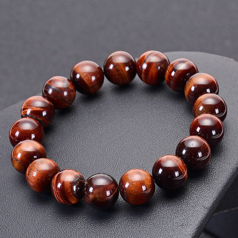 925 Silver Tiger Eye 5A Natural Stone Bead Bracelet for Man