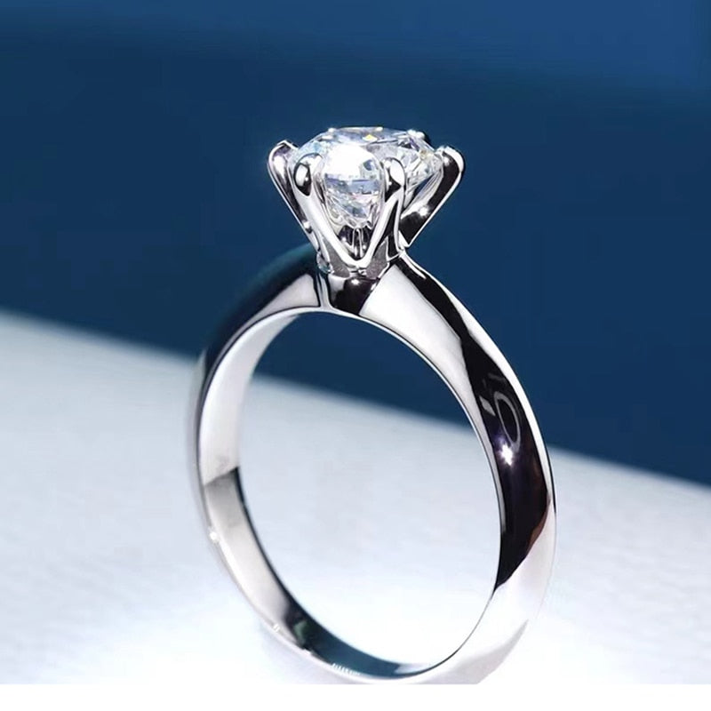 14K Gold Moissanite Solitaire Ring for Women