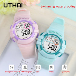 Stainless Steel Kids Electronic Watch Alarm Clock with Digital Display. for kids