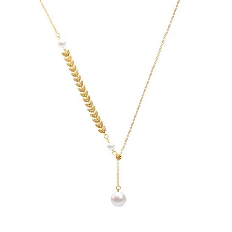 18K Gold Freshwater Pearl Necklace for Women