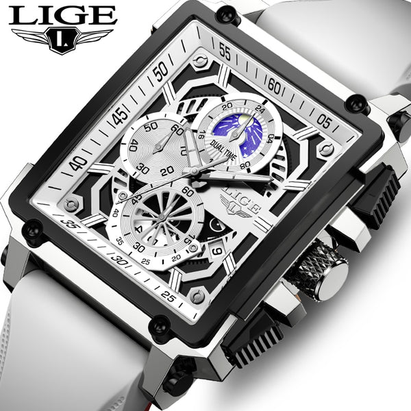 Quartz Luminous Soft Strap Date Watch for Men