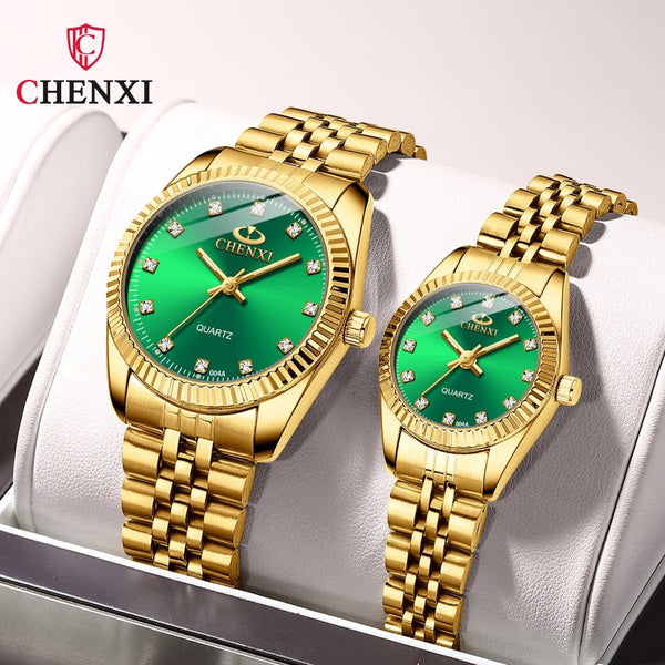 Golden Stainless Steel Quartz Watch for Women