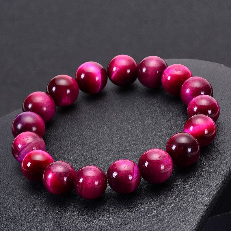 925 Silver Tiger Eye 5A Natural Stone Bead Bracelet for Man