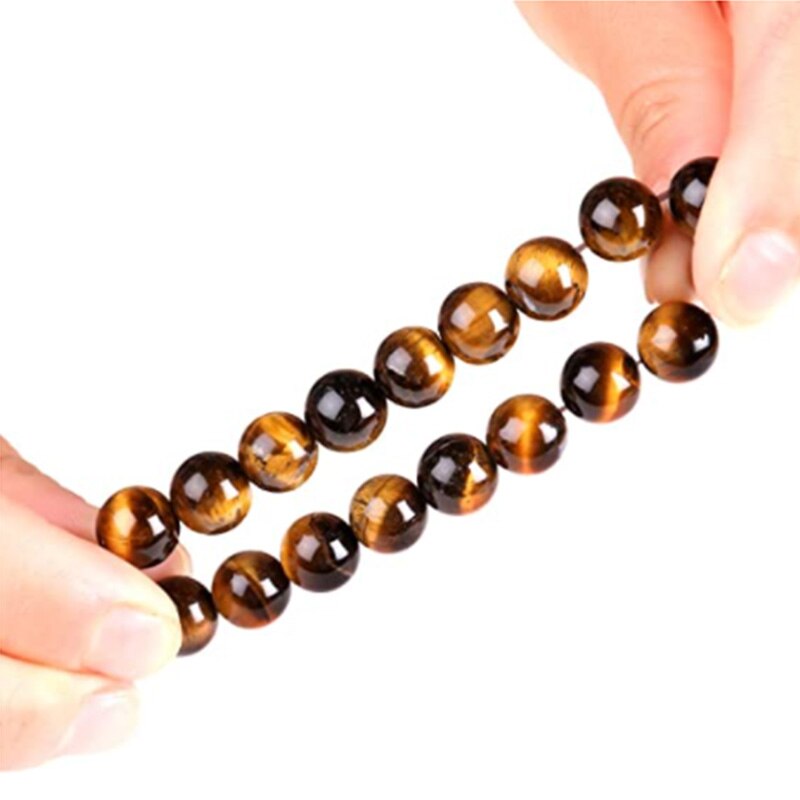 925 Silver Tiger Eye 5A Natural Stone Bead Bracelet for Man