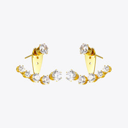 Enfashion Crystal Earrings Gold Color Zirconia Stone Stud Earrings Stainless Steel Earring For Women Jewelry Wholesale E5208