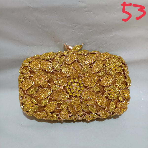 XIYUAN BRAND Luxury Designer yellow Flower Rhinestone Clutch Crystal Party Wedding Handbags Diamond party Clutch Evening bag