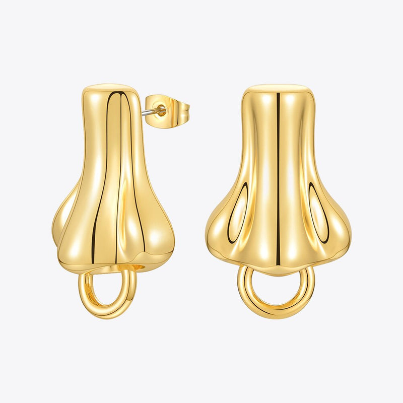 ENFASHION Artificial Human Nose Loop Earrings For Women Gold Color 3D Drop Earring Fashion Jewelry Friend Gift Pendientes E1222
