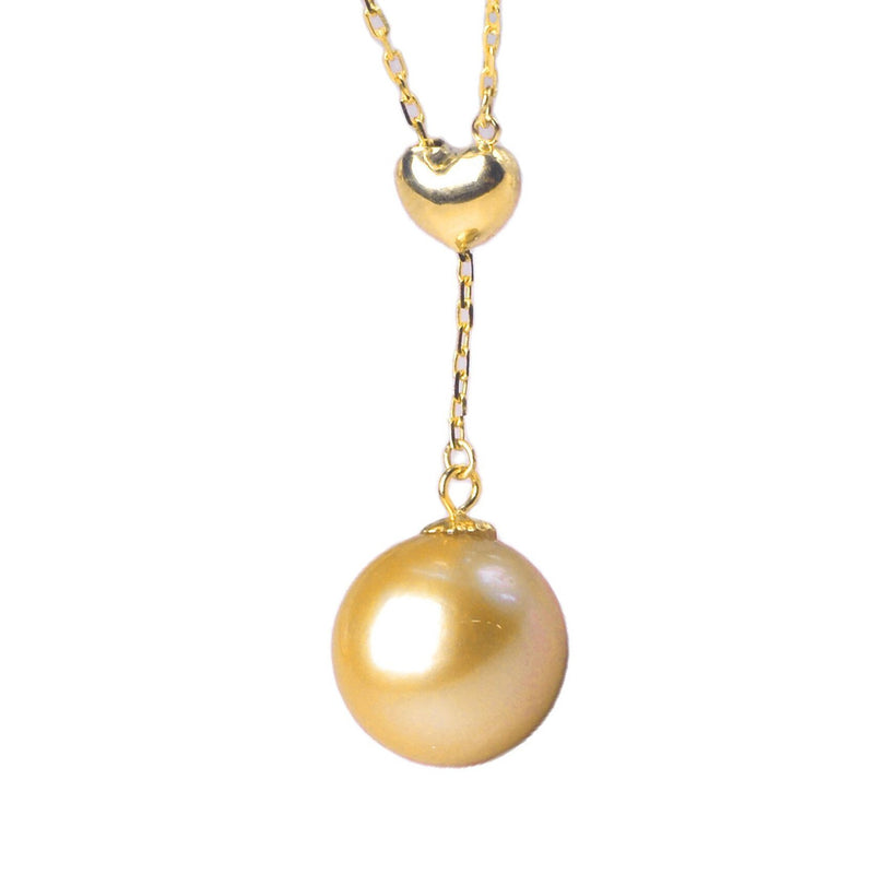 18K Gold Natural South Sea Pearl Pendant Necklace for Women