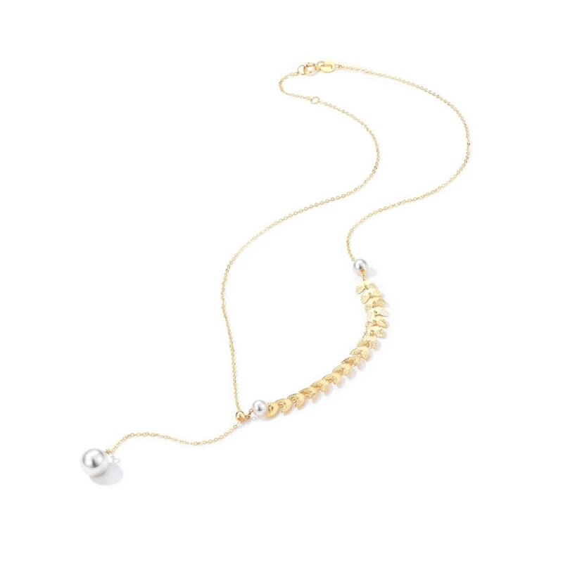 18K Gold Freshwater Pearl Necklace for Women