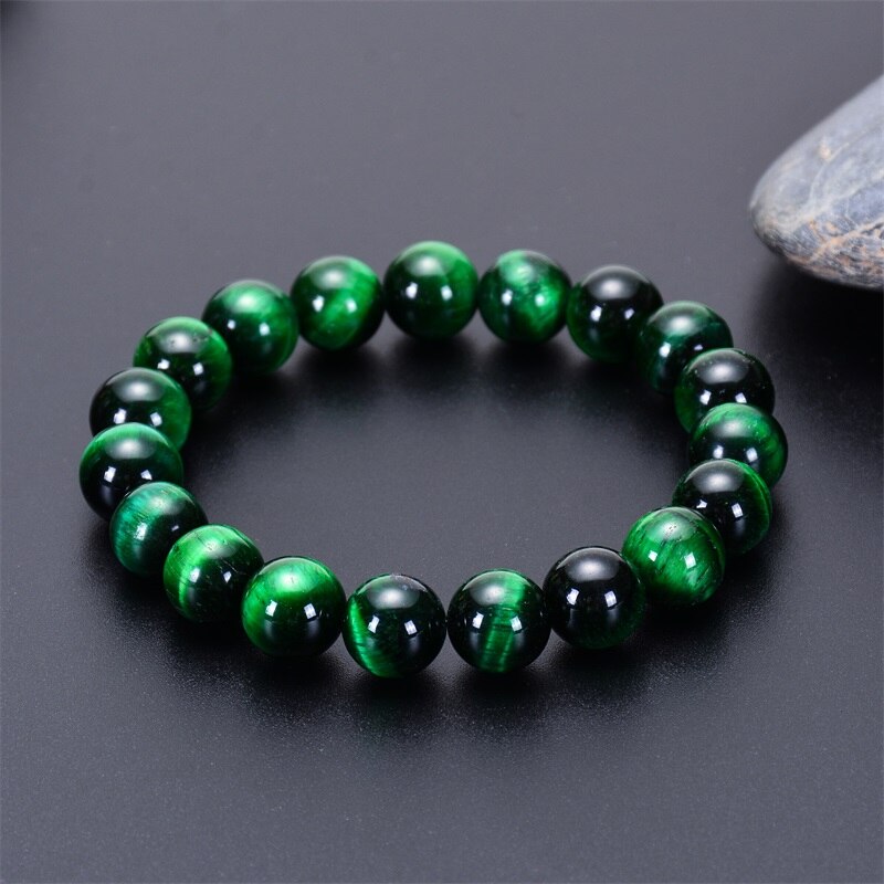 925 Silver Tiger Eye 5A Natural Stone Bead Bracelet for Man