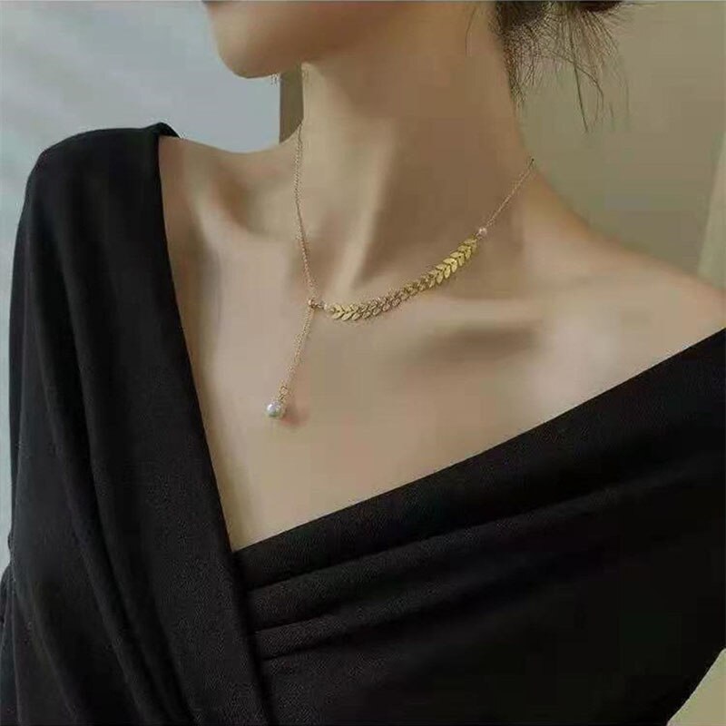 18K Gold Freshwater Pearl Necklace for Women