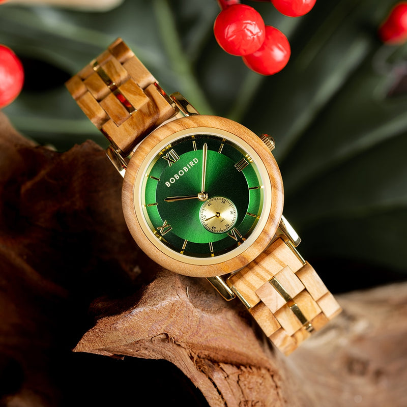 Wooden Watch for Women Simple Quartz Wristwatch